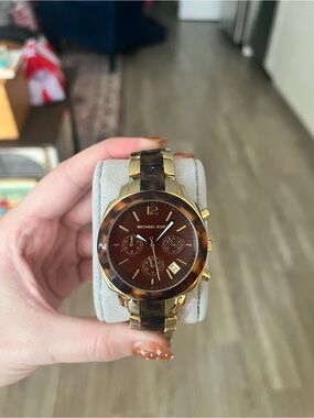 Michael Kors Women's Gold Tortoise Watch